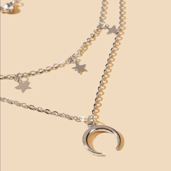 • Natalia • Layered Moon + Stars Necklace - Picture 4 of 5